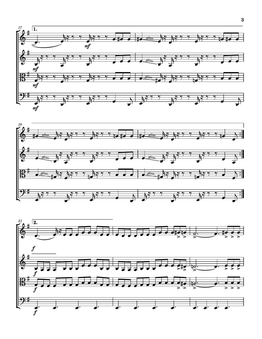 You Better Run You Better Run String Quartet scores gallery preview page 4
