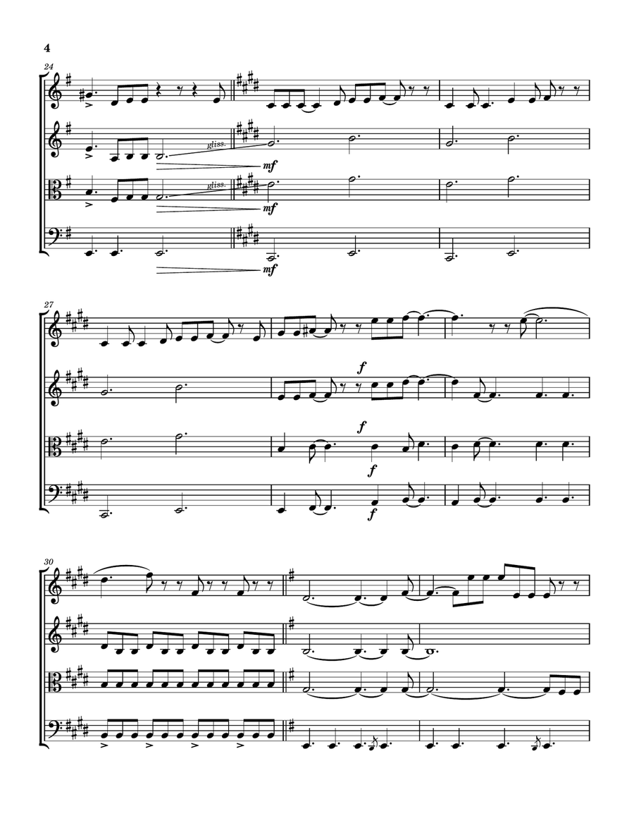 You Better Run You Better Run String Quartet scores gallery preview page 5