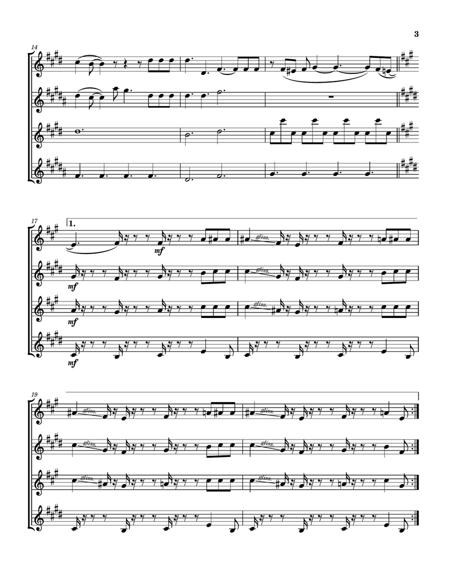 You Better Run You Better Run Saxophone Quartet scores gallery preview page 4