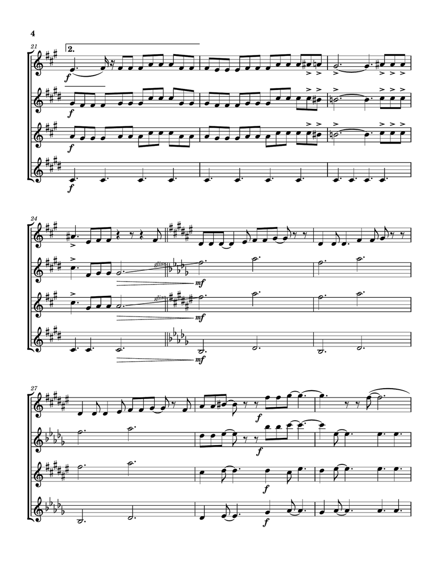 You Better Run You Better Run Saxophone Quartet scores gallery preview page 5