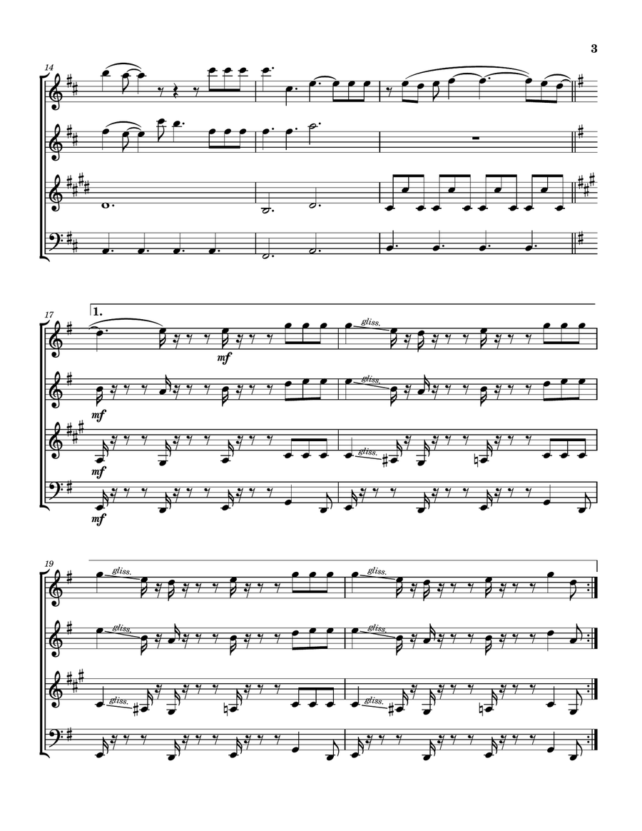 You Better Run You Better Run Woodwind Quartet scores gallery preview page 4