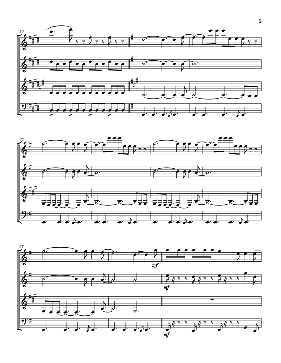 You Better Run You Better Run Woodwind Quartet scores gallery preview page 6