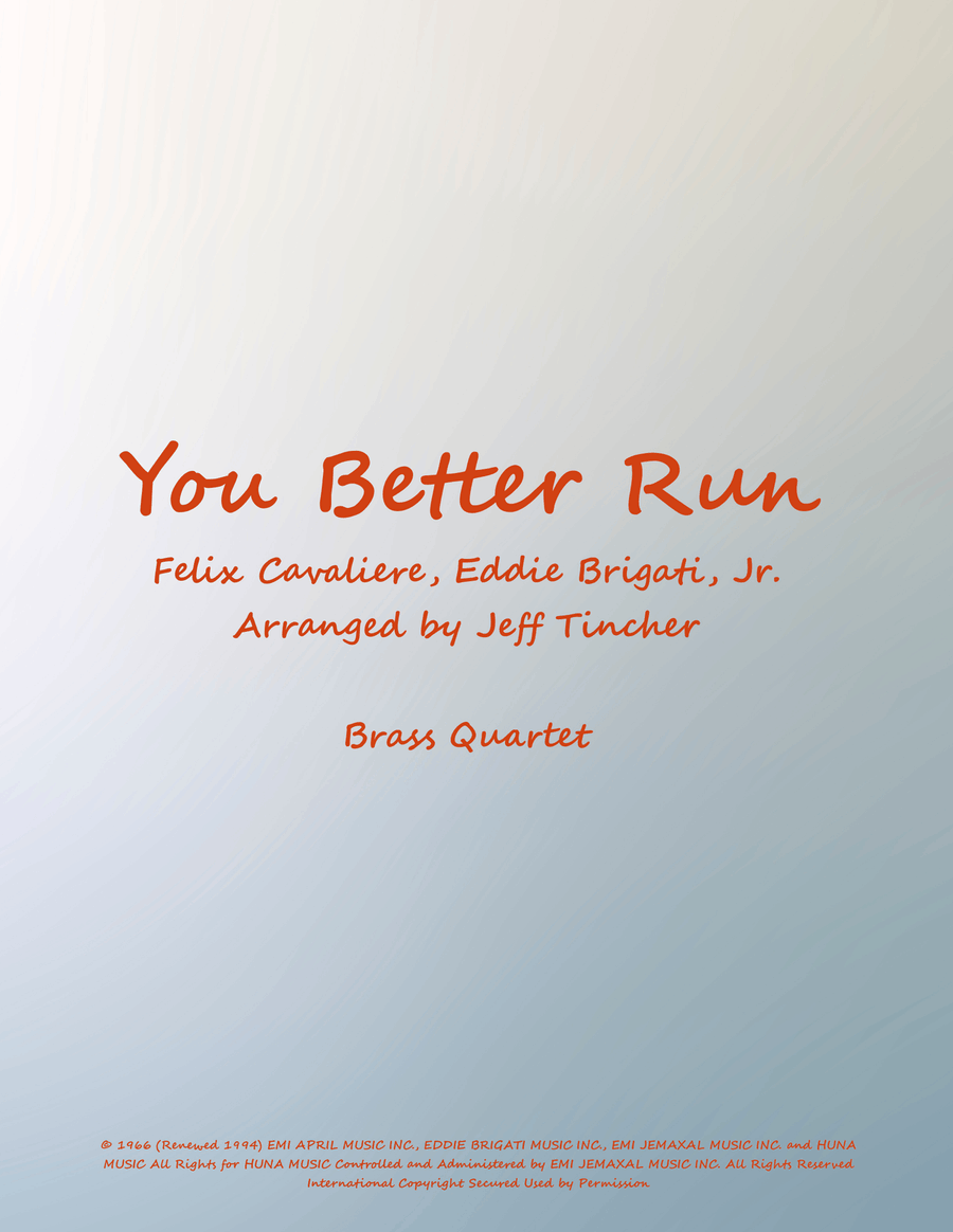 You Better Run You Better Run Brass Quartet scores gallery preview page 1