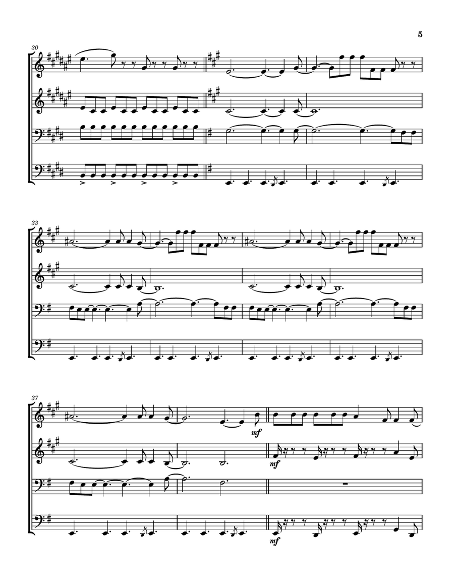You Better Run You Better Run Brass Quartet scores gallery preview page 6