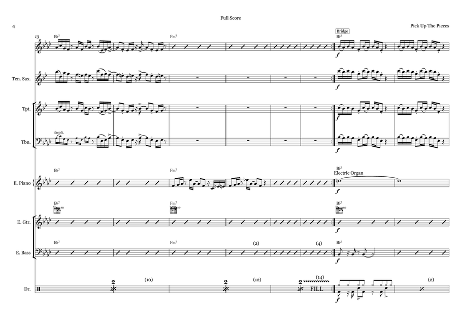 Pick Up The Pieces Pick Up The Pieces Jazz Ensemble scores gallery preview page 4