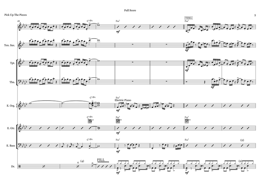 Pick Up The Pieces Pick Up The Pieces Jazz Ensemble scores gallery preview page 5