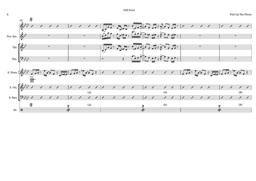 Pick Up The Pieces Pick Up The Pieces Jazz Ensemble scores gallery preview page 6