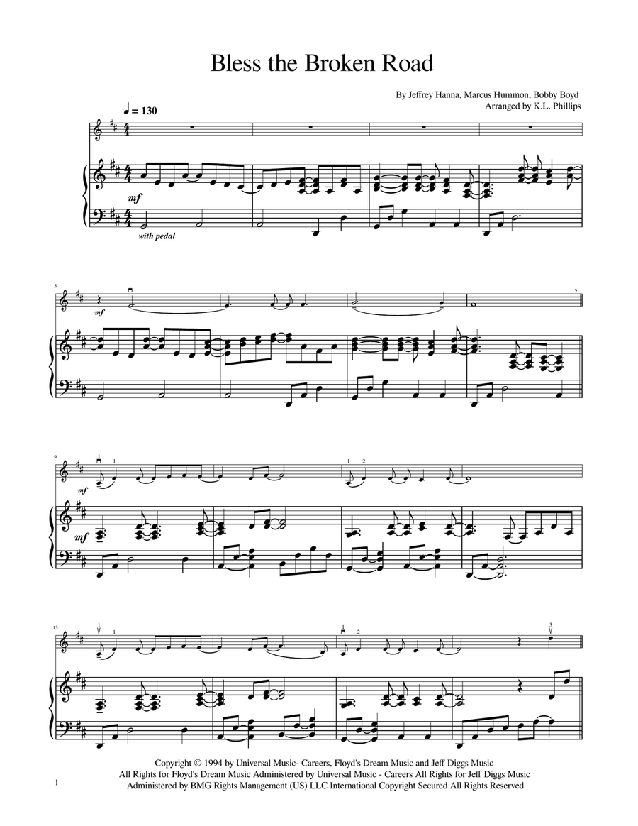 Bless The Broken Road Bless The Broken Road Violin Solo scores gallery preview page 2
