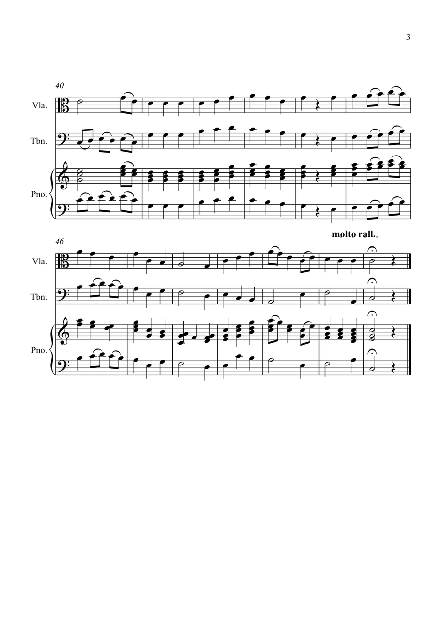Be Thou My Vision for Viola and Trombone Duet Trombone scores gallery preview page 3