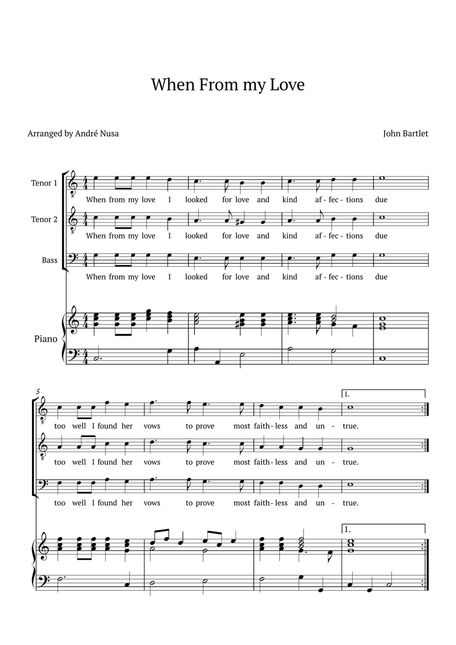 When From My Love TTB scores gallery preview page 1