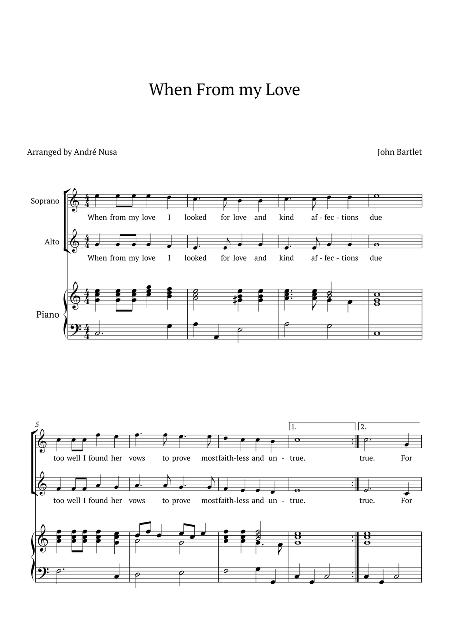 When From My Love SA scores gallery preview page 1