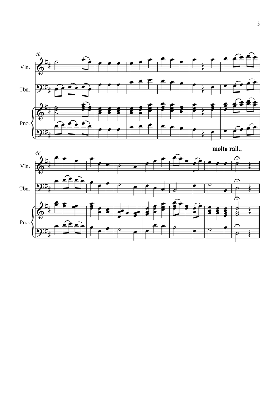 Be Thou My Vision for Violin and Trombone Duet Trombone scores gallery preview page 3