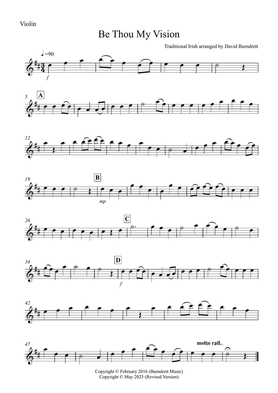 Be Thou My Vision for Violin and Trombone Duet Trombone scores gallery preview page 4