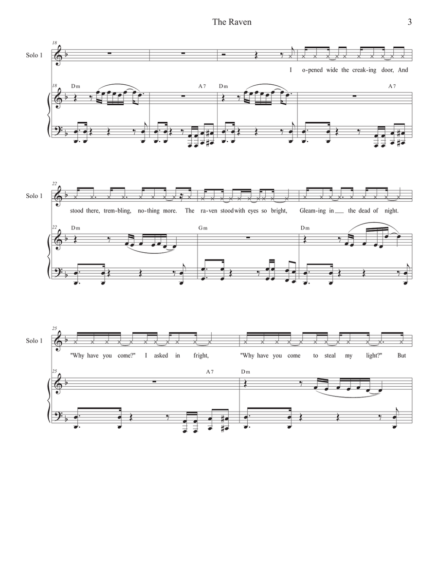 The Raven (Vocal Duet) Piano scores gallery preview page 3