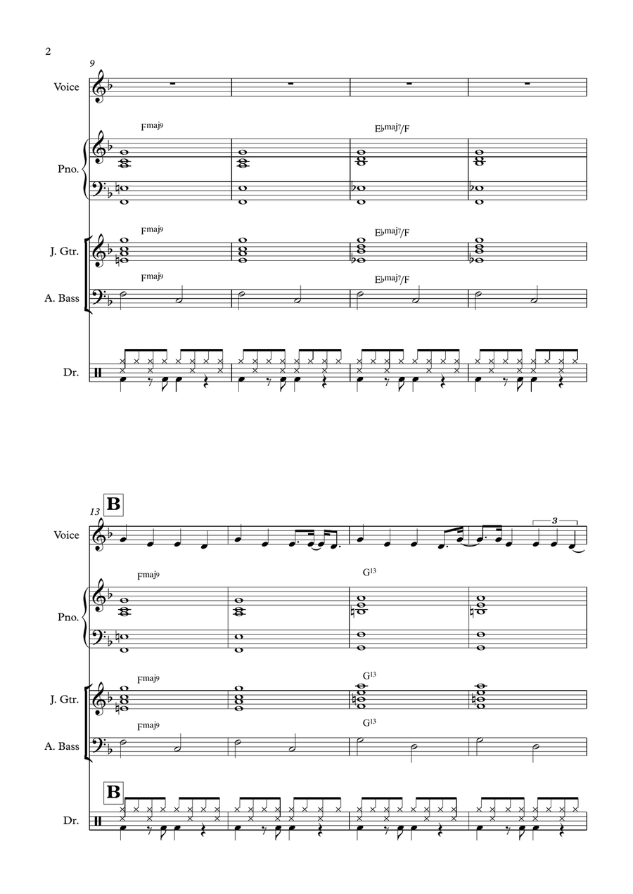 The Girl From Ipanema (Garôta De Ipanema) Jazz Ensemble scores gallery preview page 2