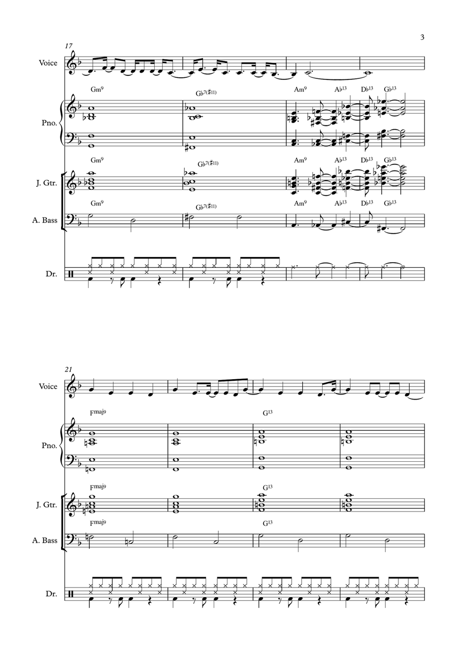 The Girl From Ipanema (Garôta De Ipanema) Jazz Ensemble scores gallery preview page 3