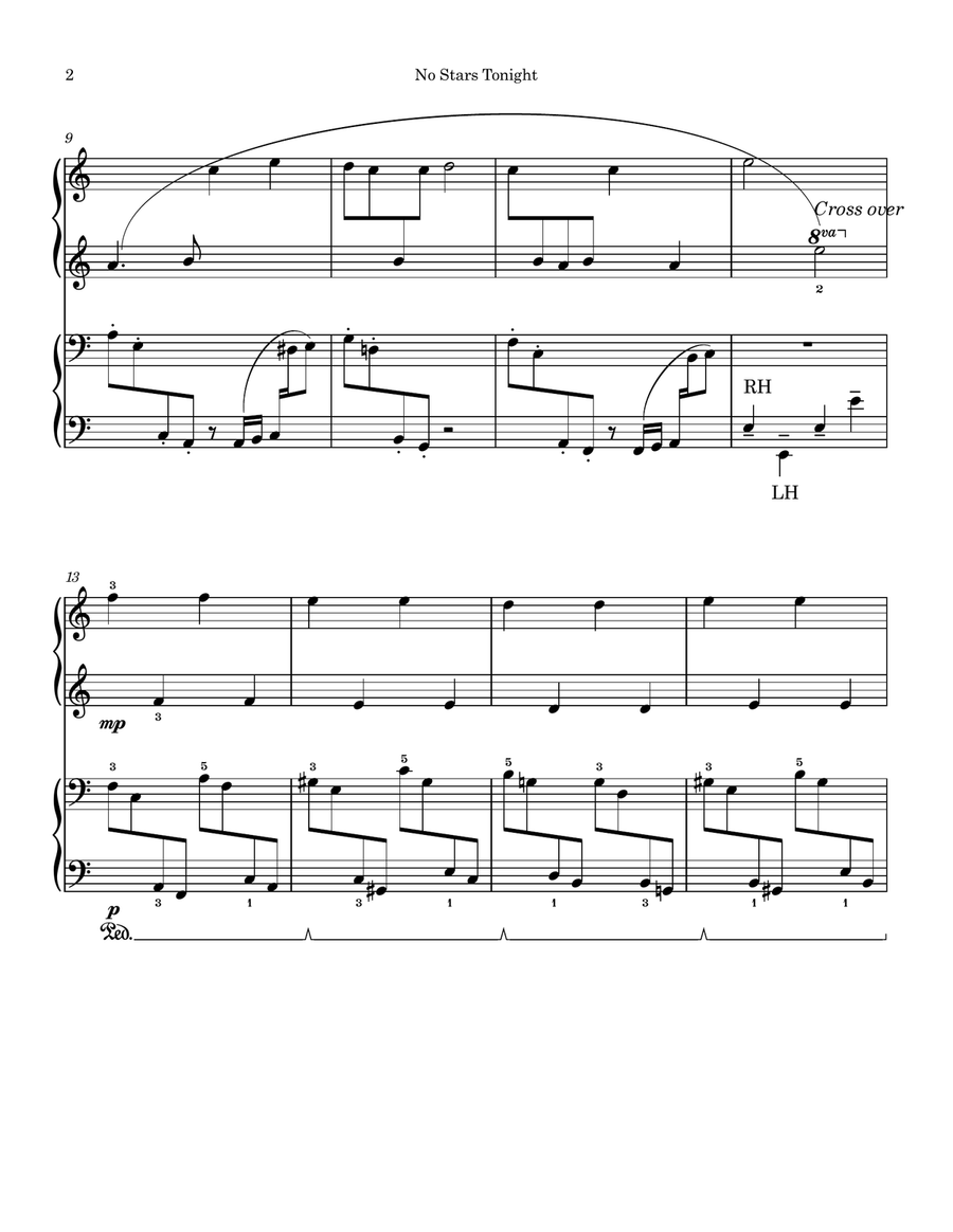 No Stars Tonight 1 Piano, 4-Hands scores gallery preview page 3