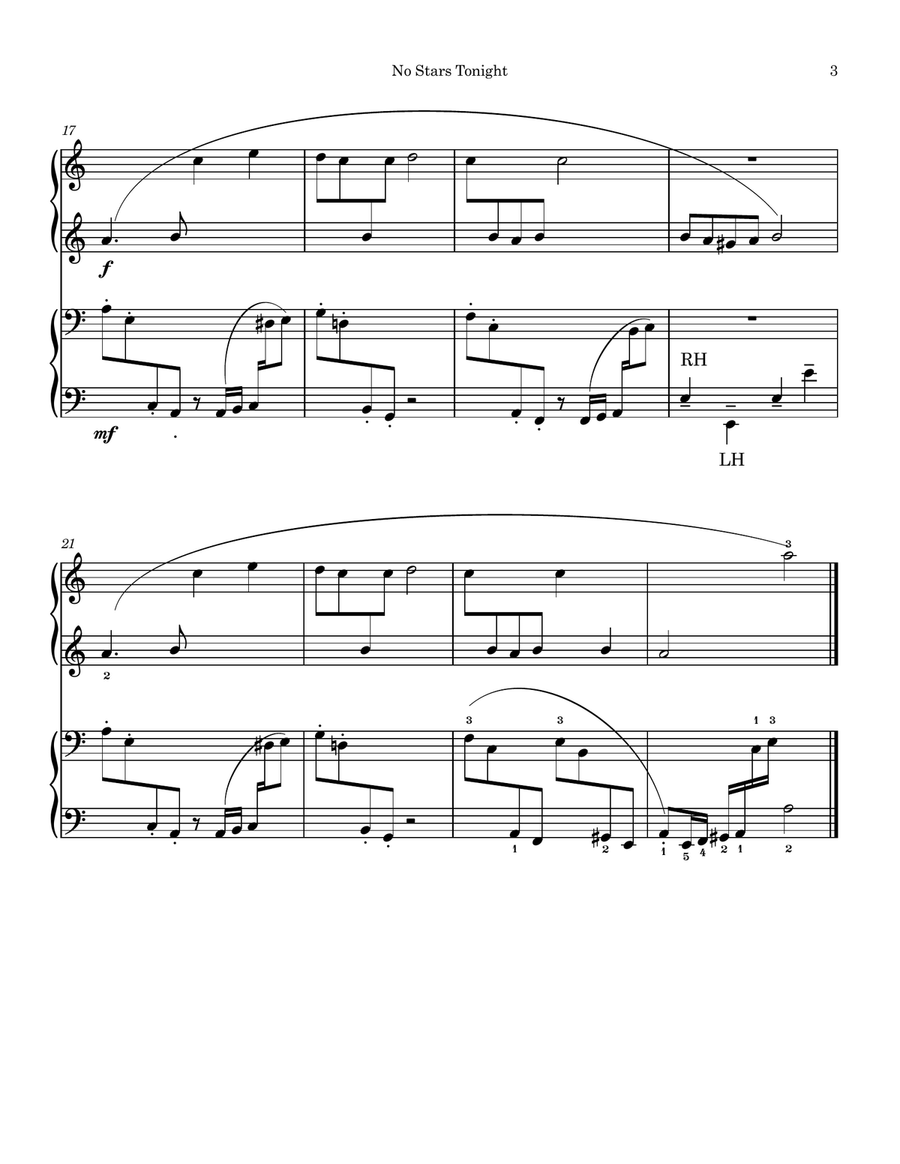 No Stars Tonight 1 Piano, 4-Hands scores gallery preview page 4
