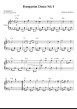 hungarian Dance No. 5 – intermediate Piano (Key of Cm)
