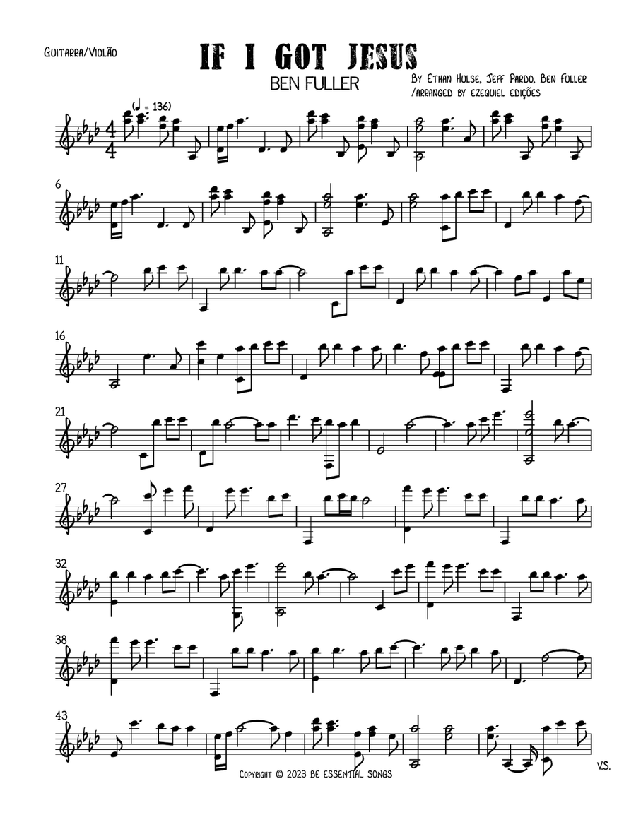 If I Got Jesus If I Got Jesus Guitar Solo scores gallery preview page 6