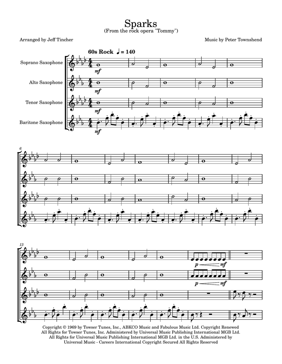 Sparks Sparks Saxophone Quartet scores gallery preview page 2