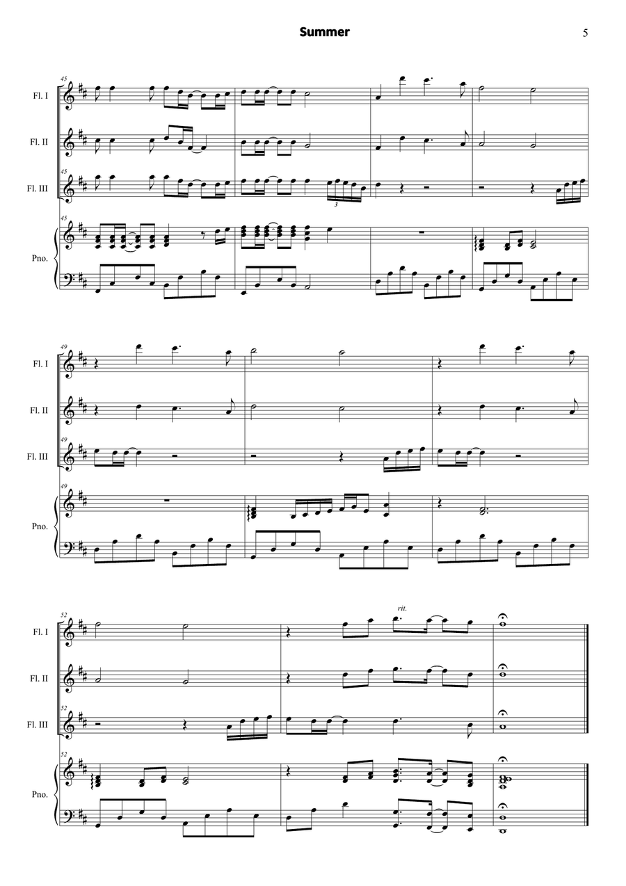 Summer Woodwind Ensemble scores gallery preview page 5