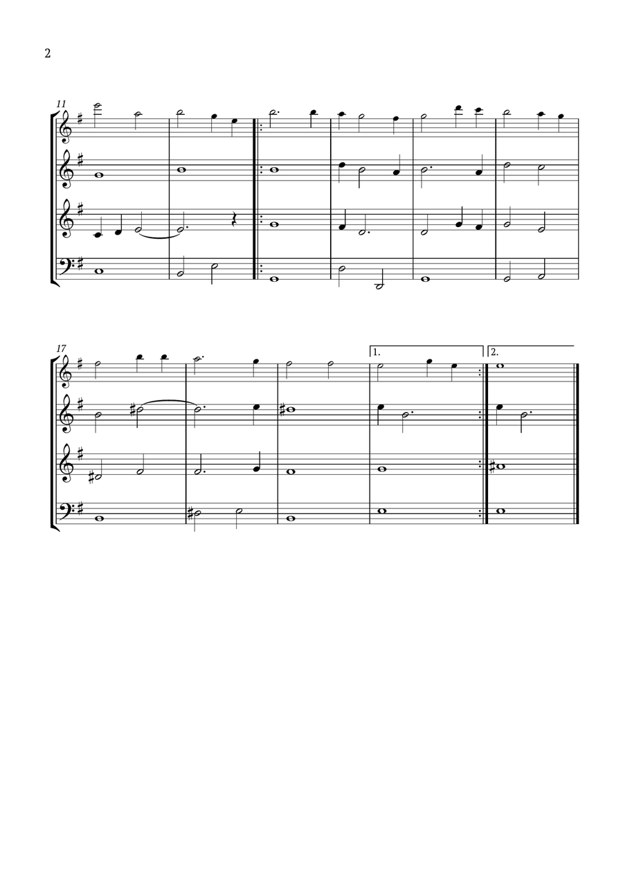 Shall I Come Sweet Love to Thee Woodwind Quartet scores gallery preview page 2