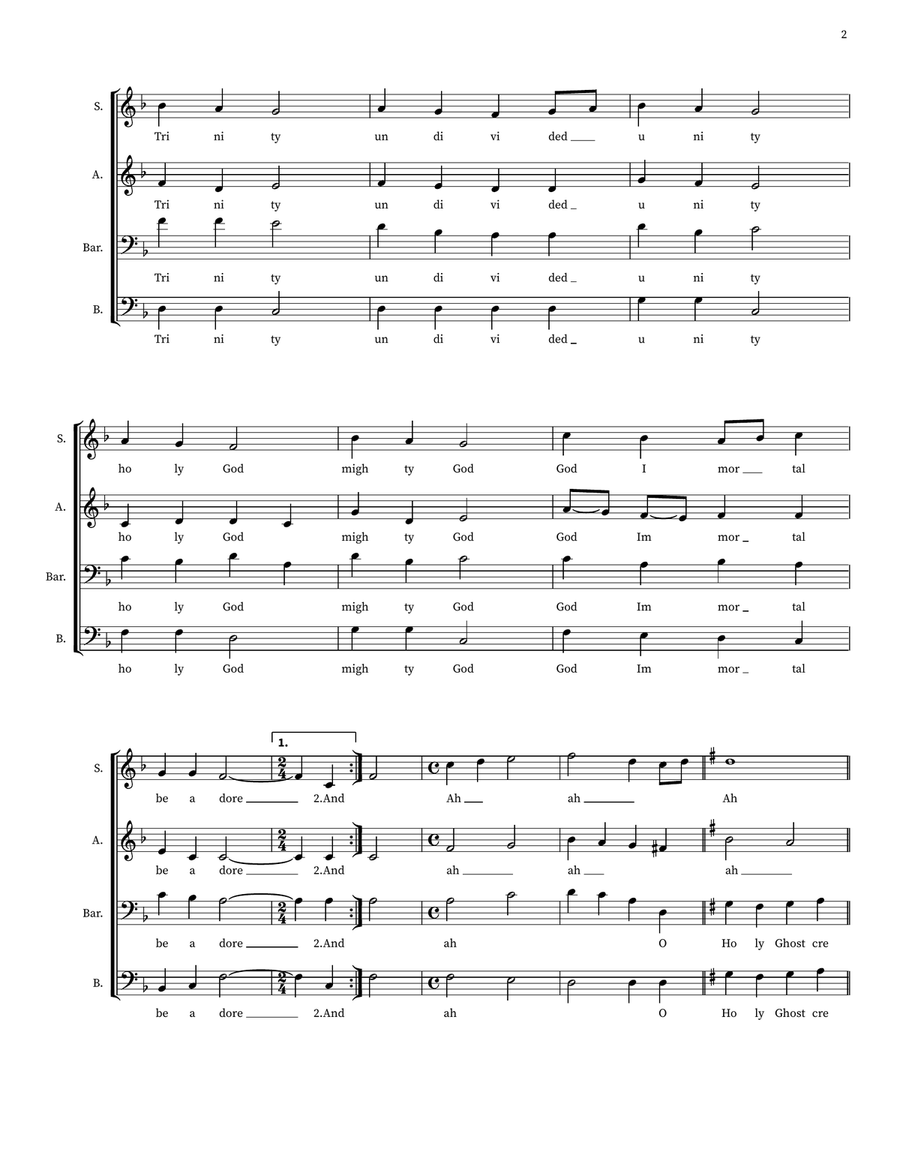 God Father Praise and Glory 4-Part scores gallery preview page 2