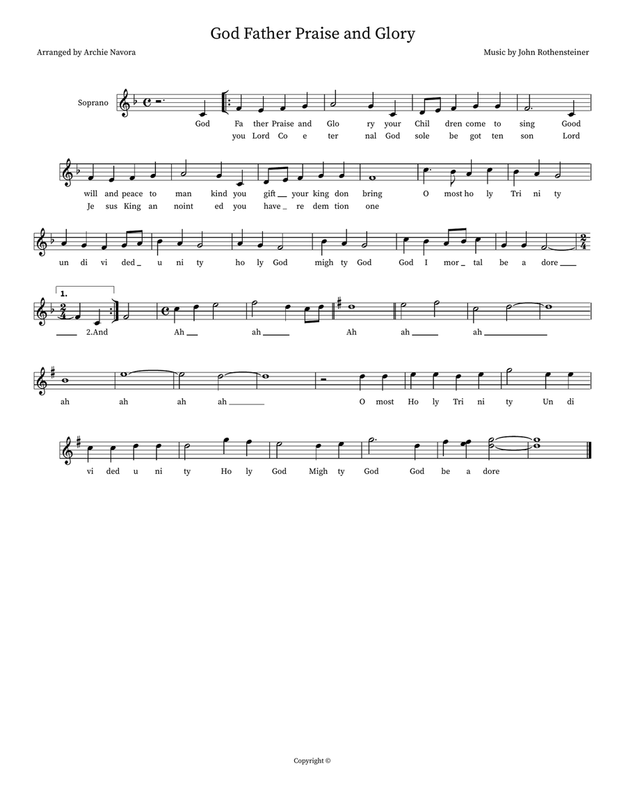 God Father Praise and Glory 4-Part scores gallery preview page 4