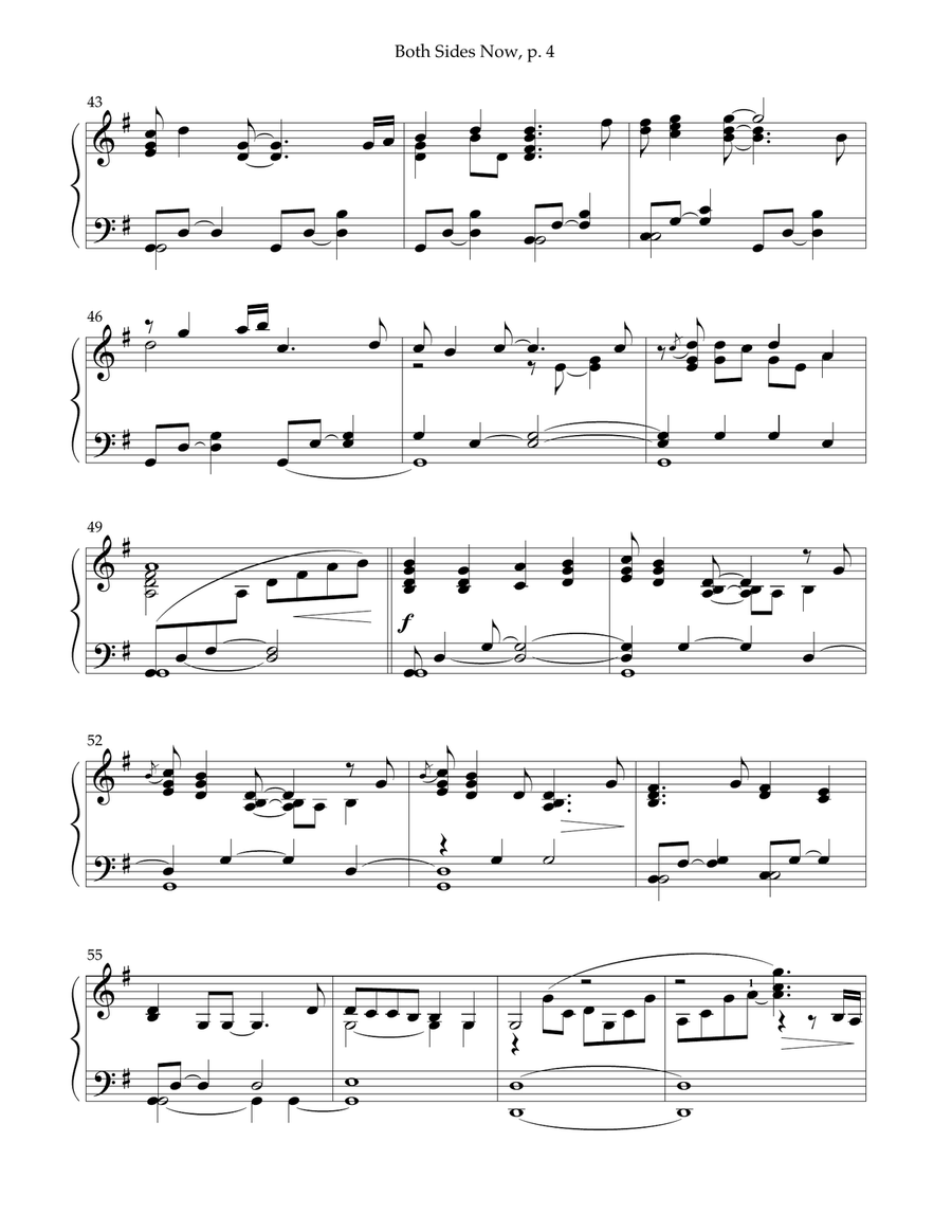 Both Sides Now Both Sides Now Piano Solo scores gallery preview page 4