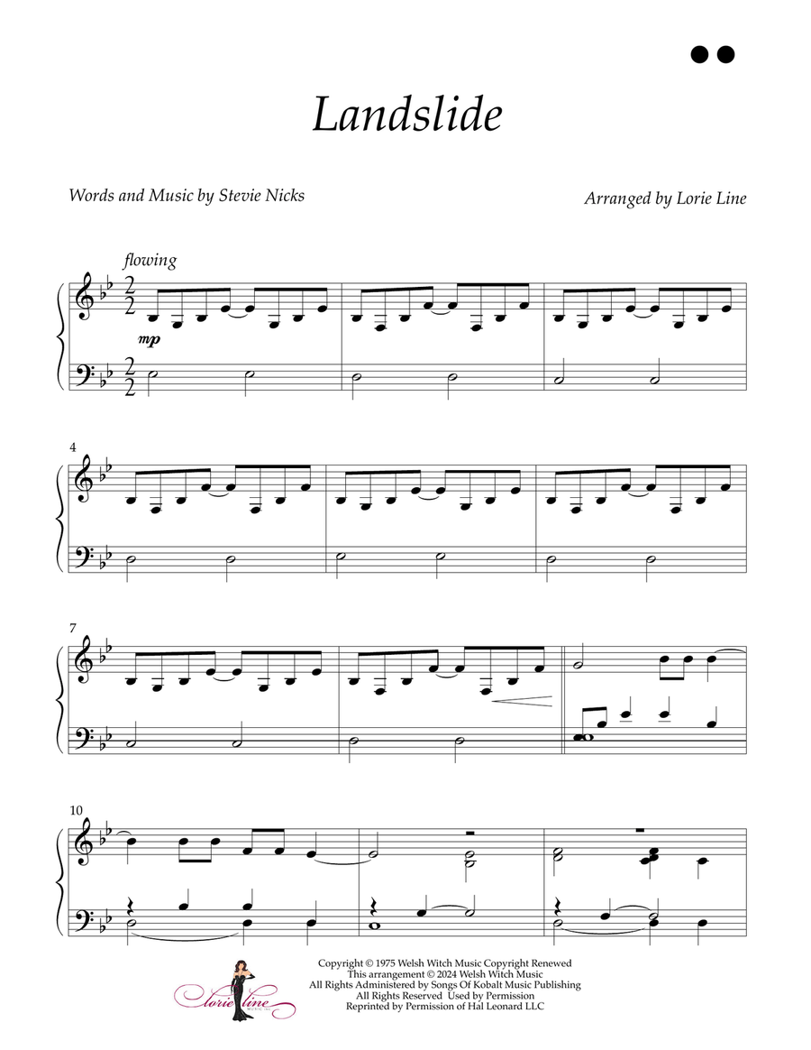 Landslide Landslide Piano Solo scores gallery preview page 1