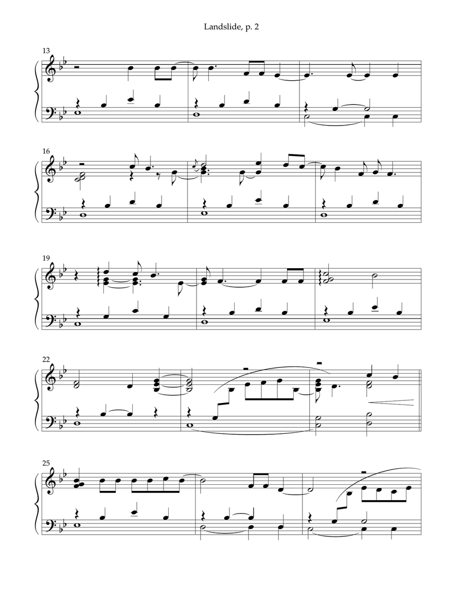 Landslide Landslide Piano Solo scores gallery preview page 2