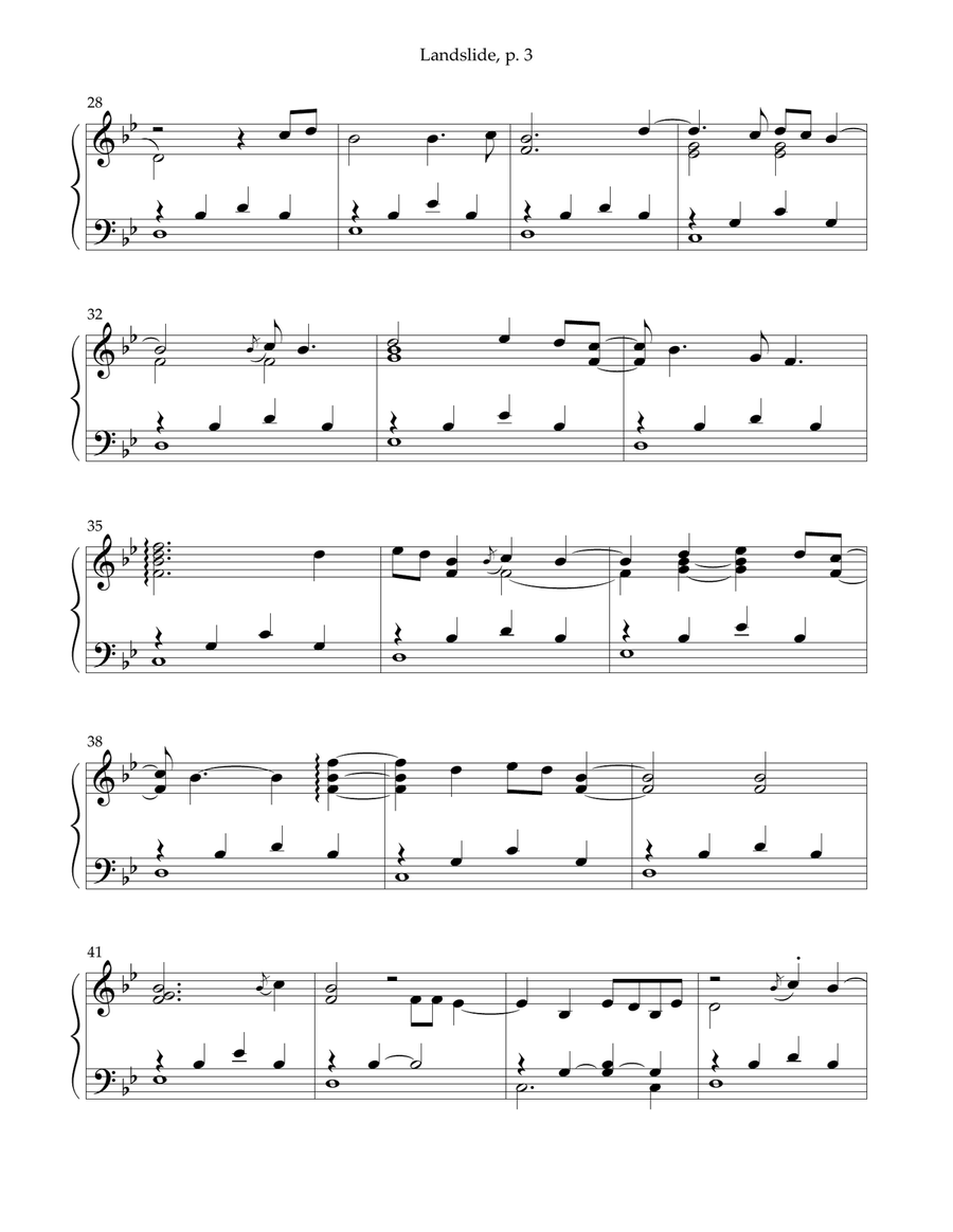 Landslide Landslide Piano Solo scores gallery preview page 3