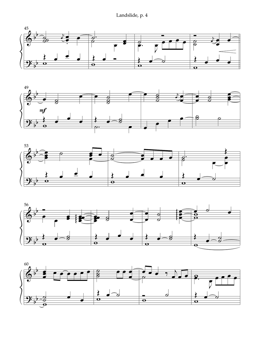 Landslide Landslide Piano Solo scores gallery preview page 4