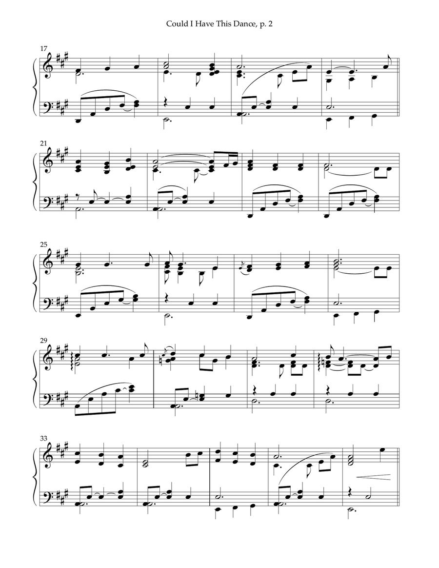 Could I Have This Dance Could I Have This Dance Piano Solo scores gallery preview page 2