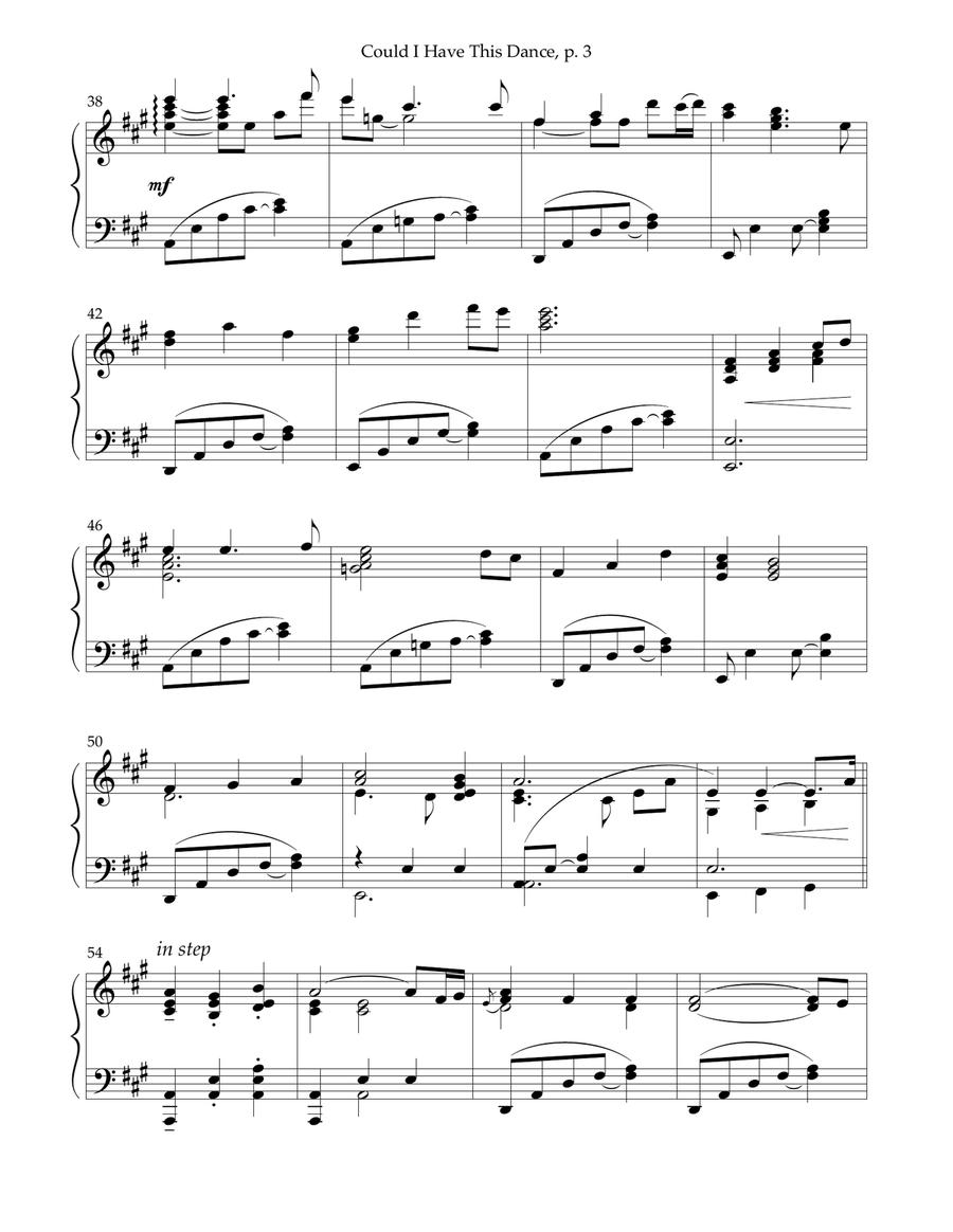Could I Have This Dance Could I Have This Dance Piano Solo scores gallery preview page 3