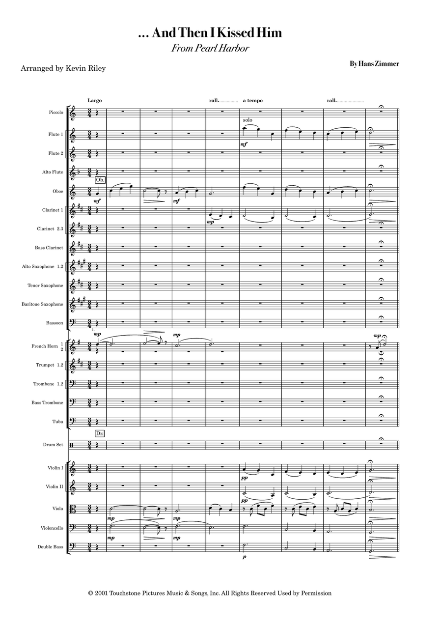 ... And Then I Kissed Him Full Orchestra scores gallery preview page 1