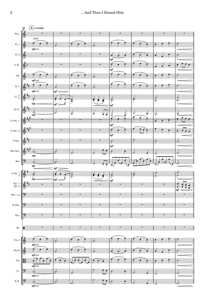 ... And Then I Kissed Him Full Orchestra scores gallery preview page 2