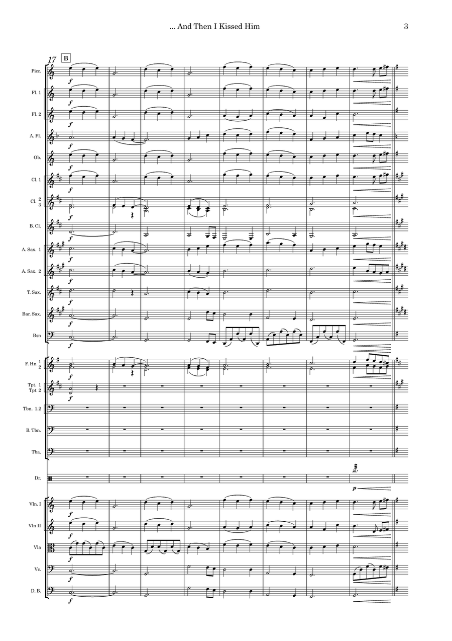 ... And Then I Kissed Him Full Orchestra scores gallery preview page 3