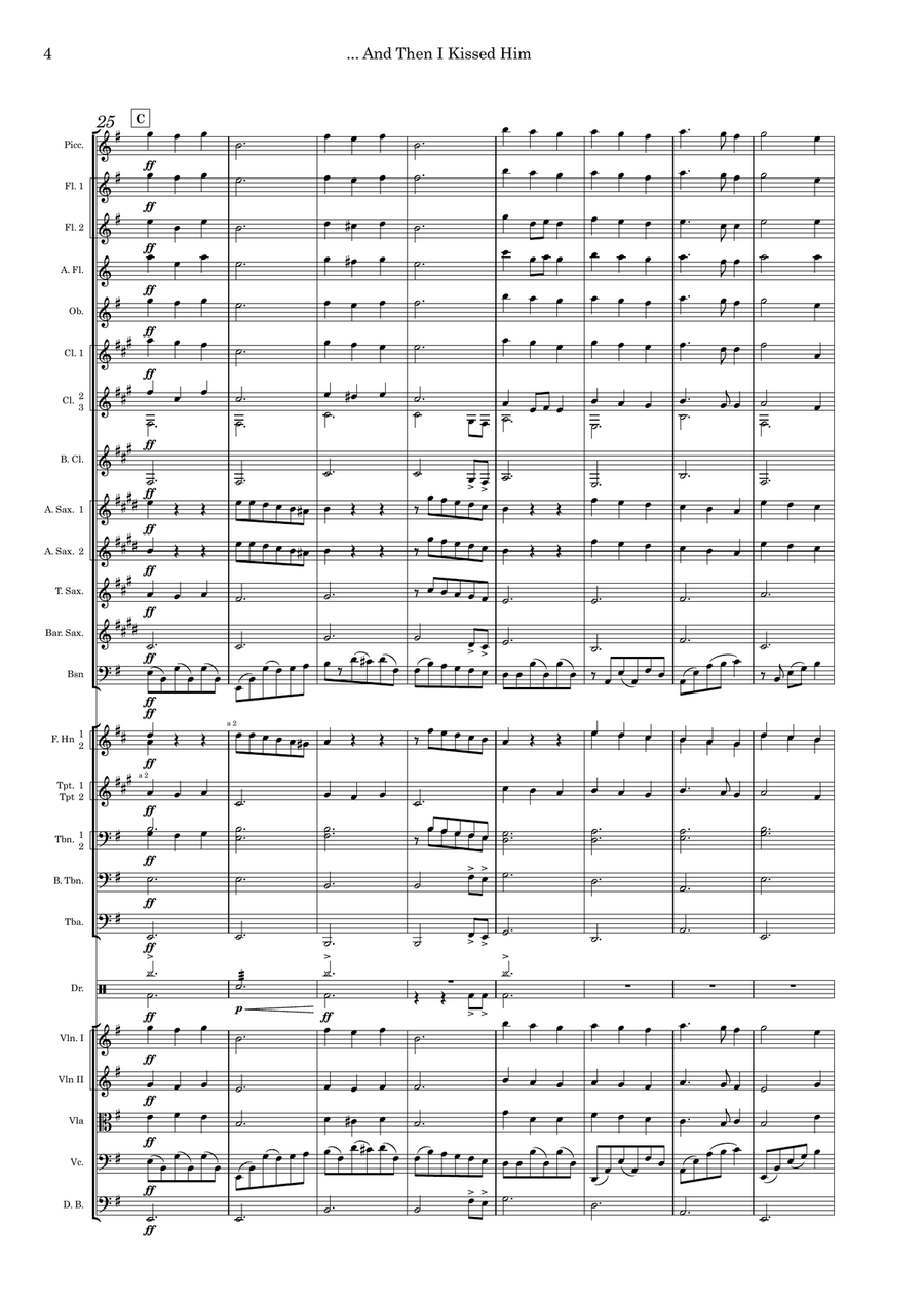 ... And Then I Kissed Him Full Orchestra scores gallery preview page 4