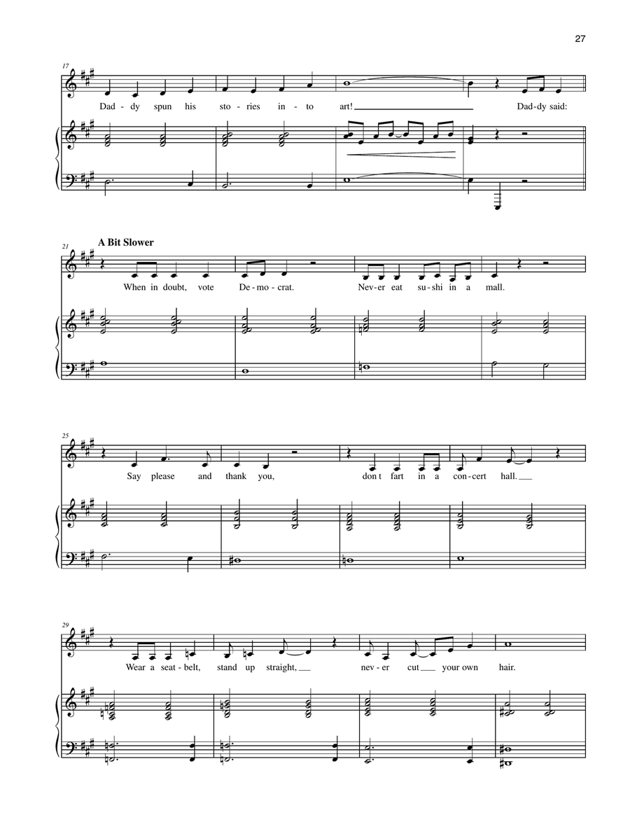Things My Father Taught Me (from Asphalt Beach) Piano, Vocal scores gallery preview page 2