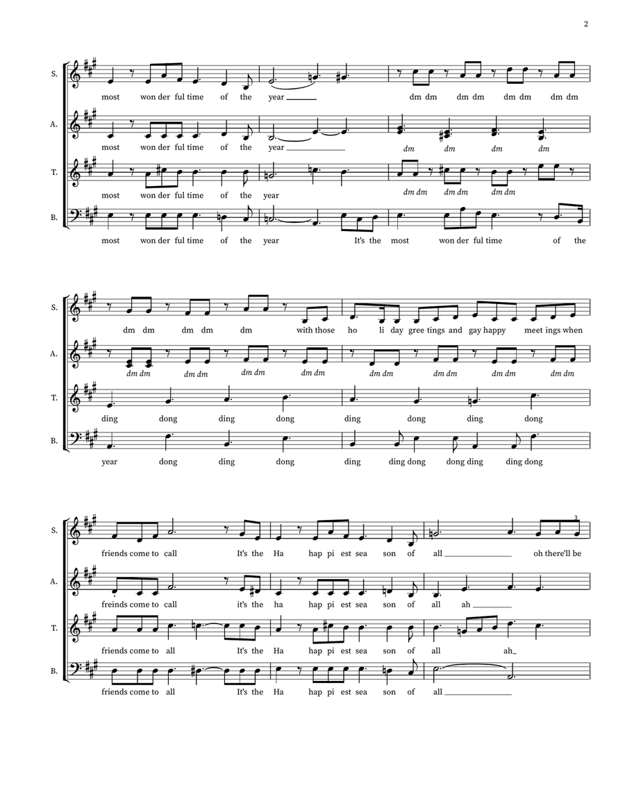 its the Most Wonderful time of the Year 4-Part scores gallery preview page 2