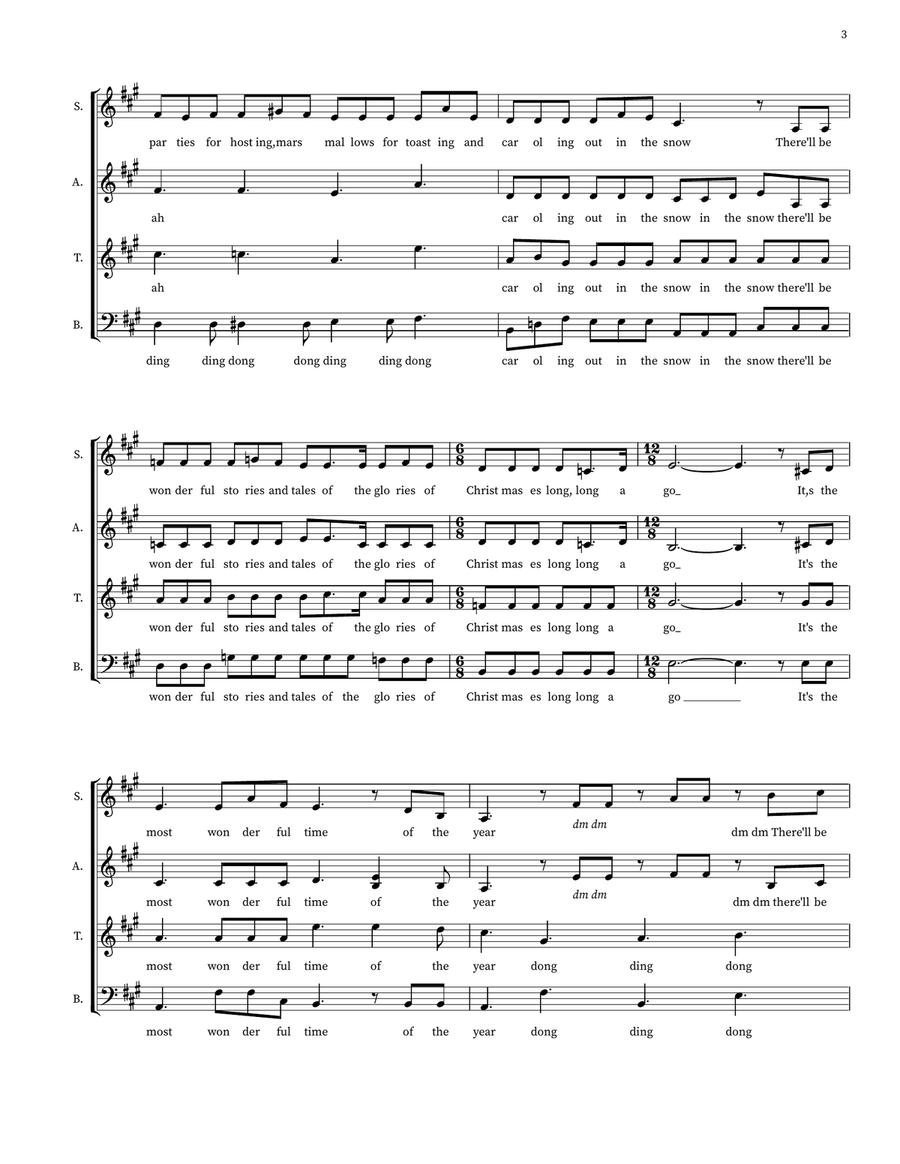 its the Most Wonderful time of the Year 4-Part scores gallery preview page 3