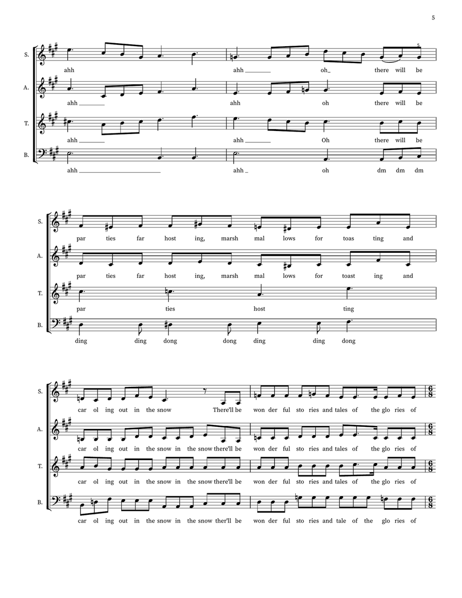 its the Most Wonderful time of the Year 4-Part scores gallery preview page 5