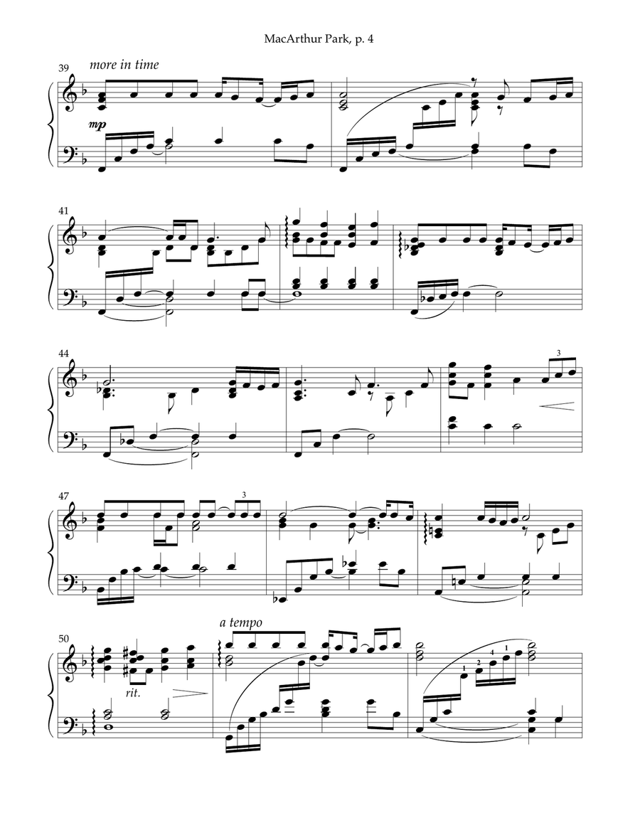 Macarthur Park Macarthur Park Piano Solo scores gallery preview page 4
