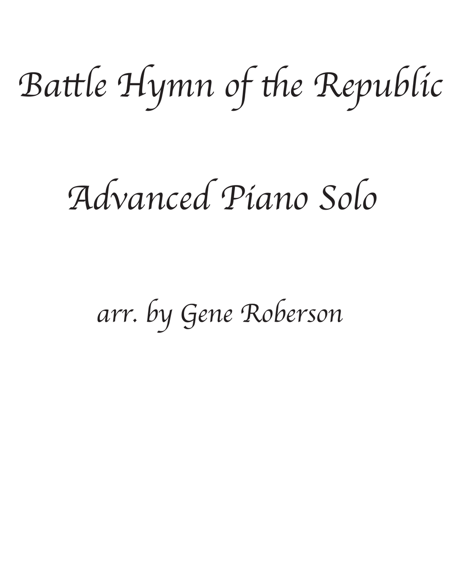 Battle Hymn of the Republic Advanced Piano Solo Piano Solo scores gallery preview page 1
