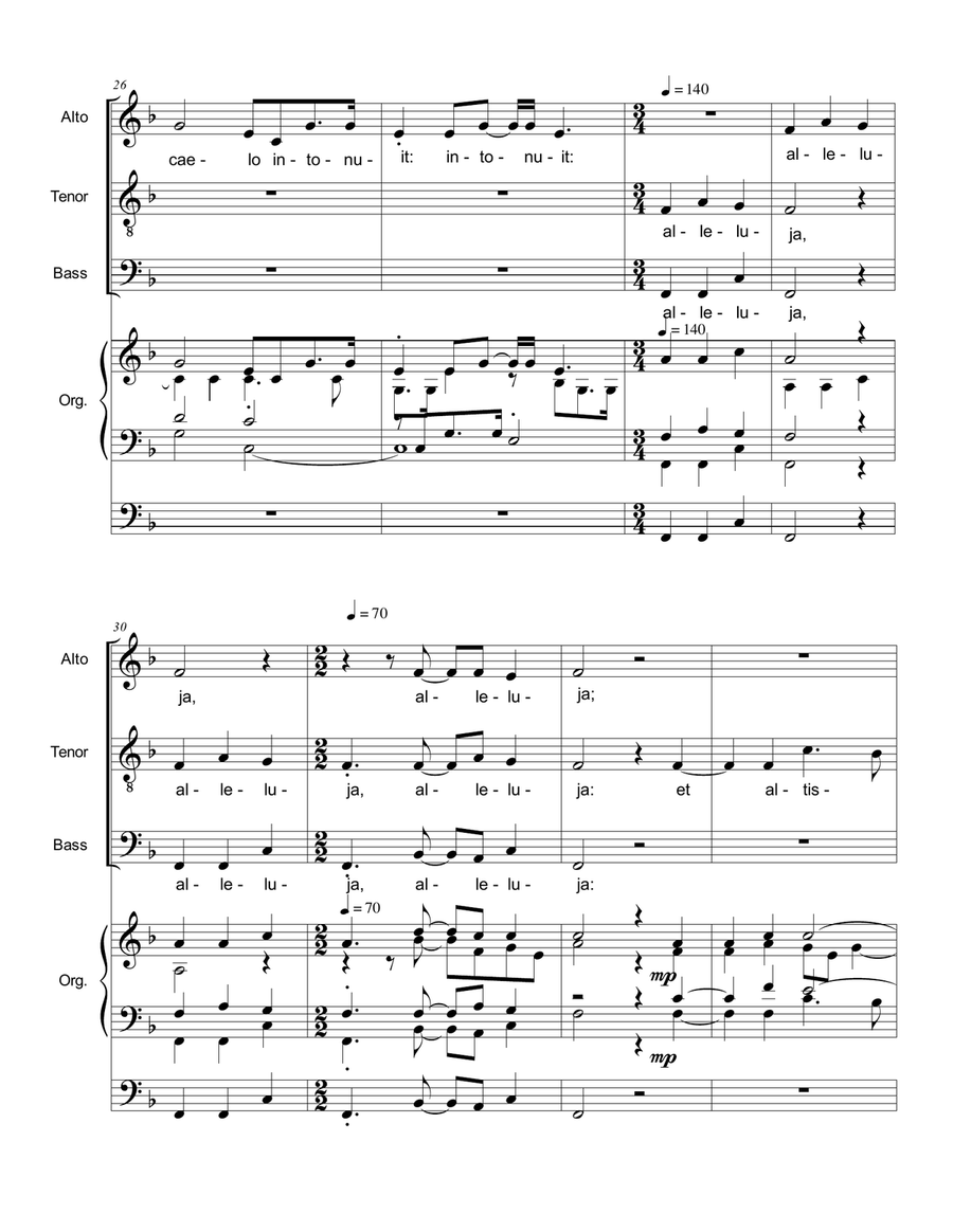 G. Gabrieli. SURREXIT CHRISTUS, Sinfonia liturgica a 11 voci. Arr. for ATB Choir and Organ 3 Staffs ATB scores gallery preview page 4