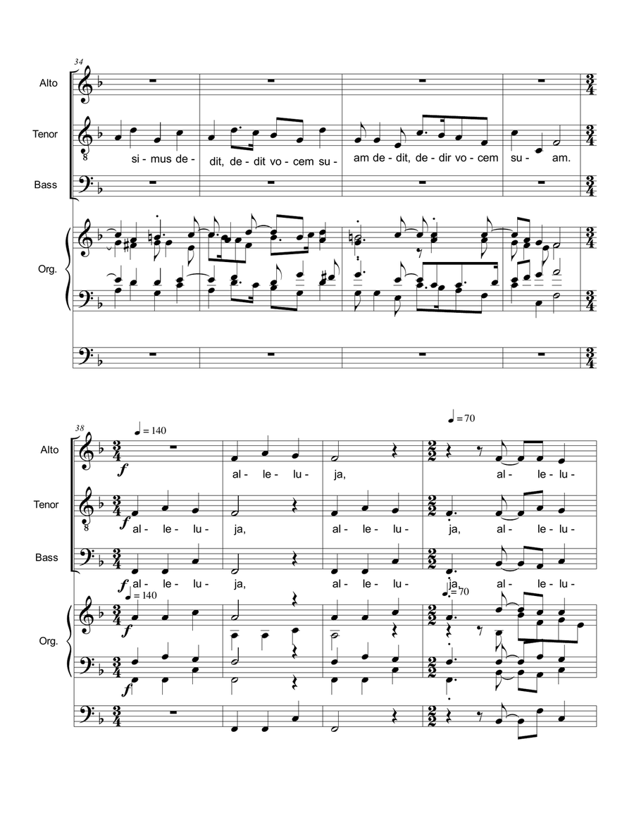 G. Gabrieli. SURREXIT CHRISTUS, Sinfonia liturgica a 11 voci. Arr. for ATB Choir and Organ 3 Staffs ATB scores gallery preview page 5