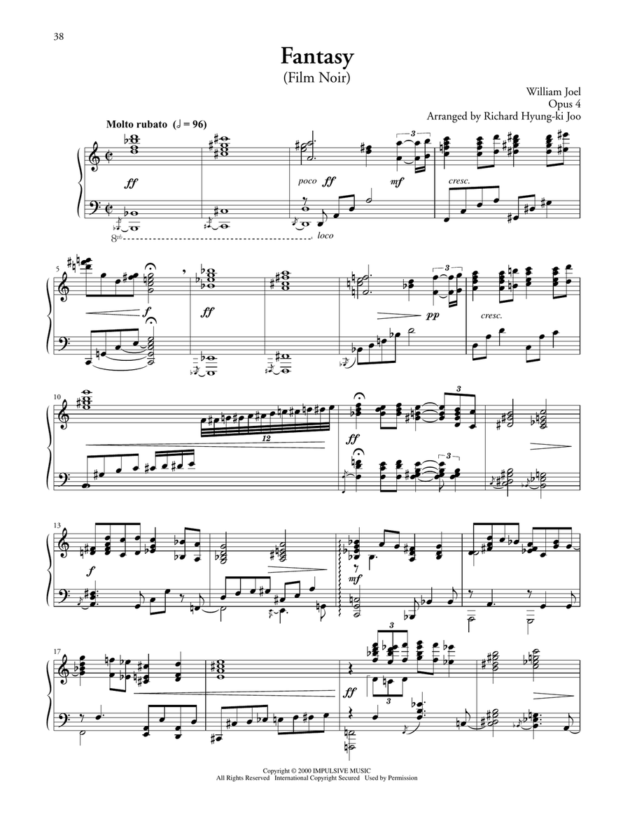 Fantasy (Film Noir) Fantasy (Film Noir) Piano Solo scores gallery preview page 1