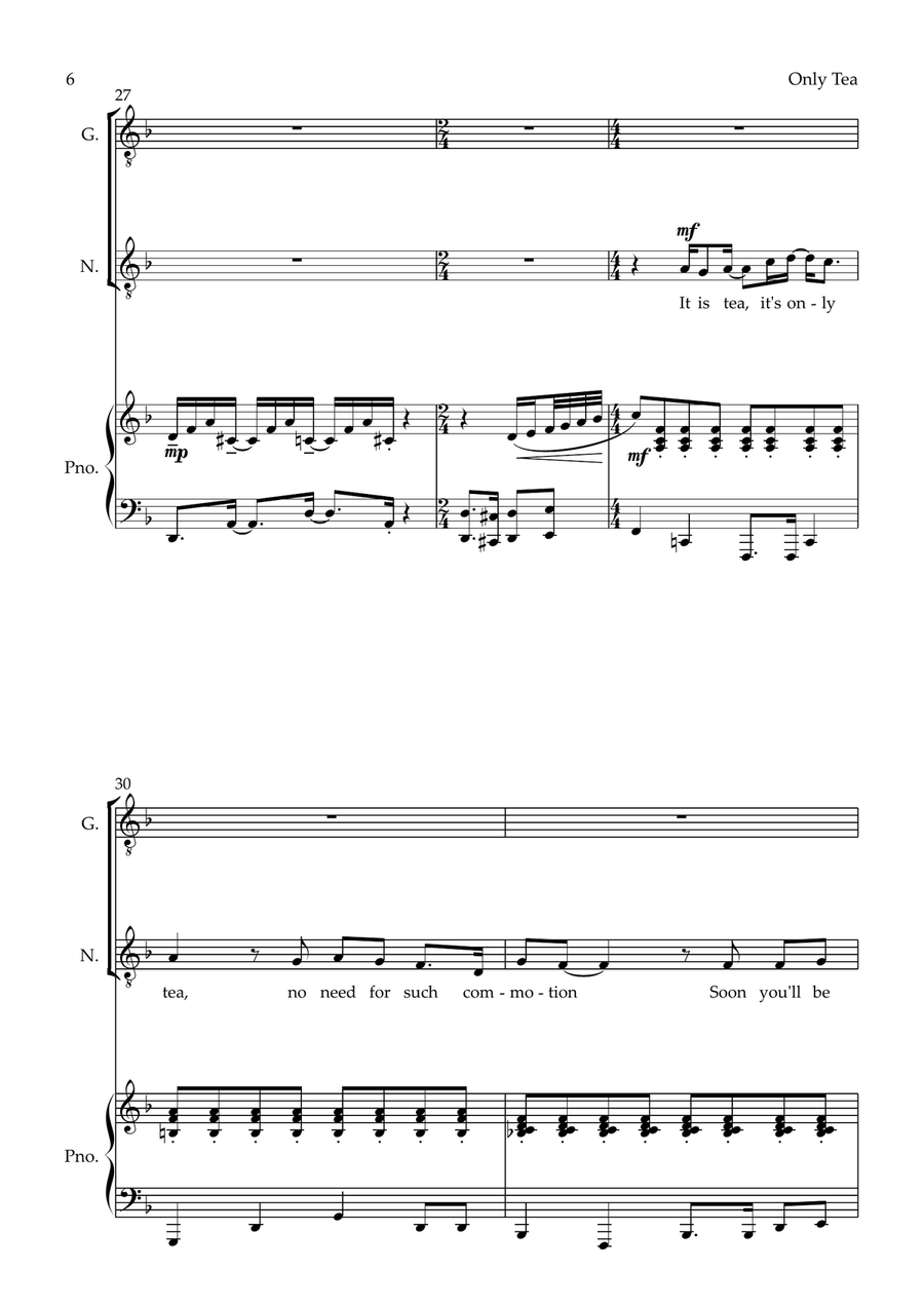 Only Tea Only Tea Small Ensemble scores gallery preview page 6